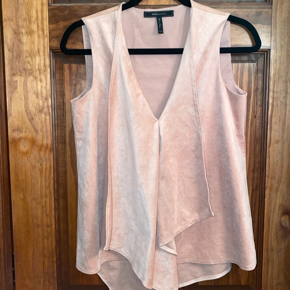 BCBGMAX pink suede dress/going out top